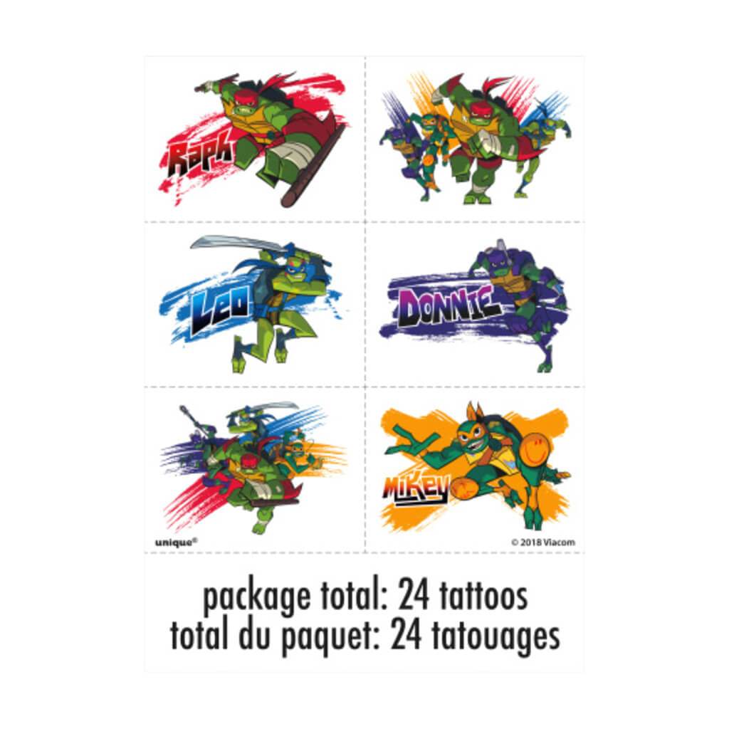 Rise of the Teenage Mutant Ninja Turtles Tattoos 24ct