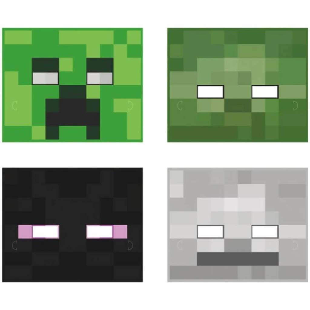 Minecraft Paper Masks 8ct