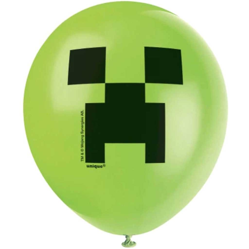 Minecraft Latex Balloons 12in 8ct