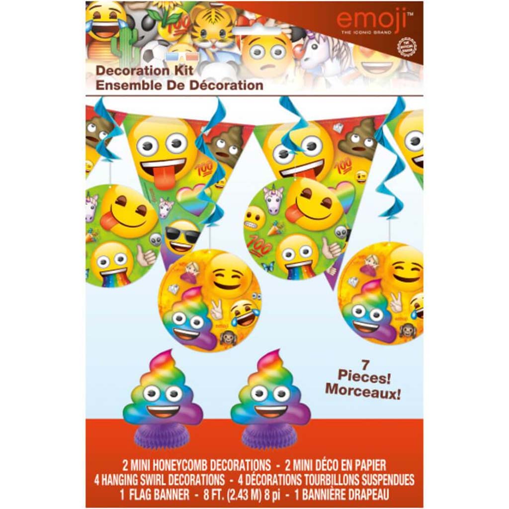 Rainbow Fun Emoji Decorating Kit 7pc