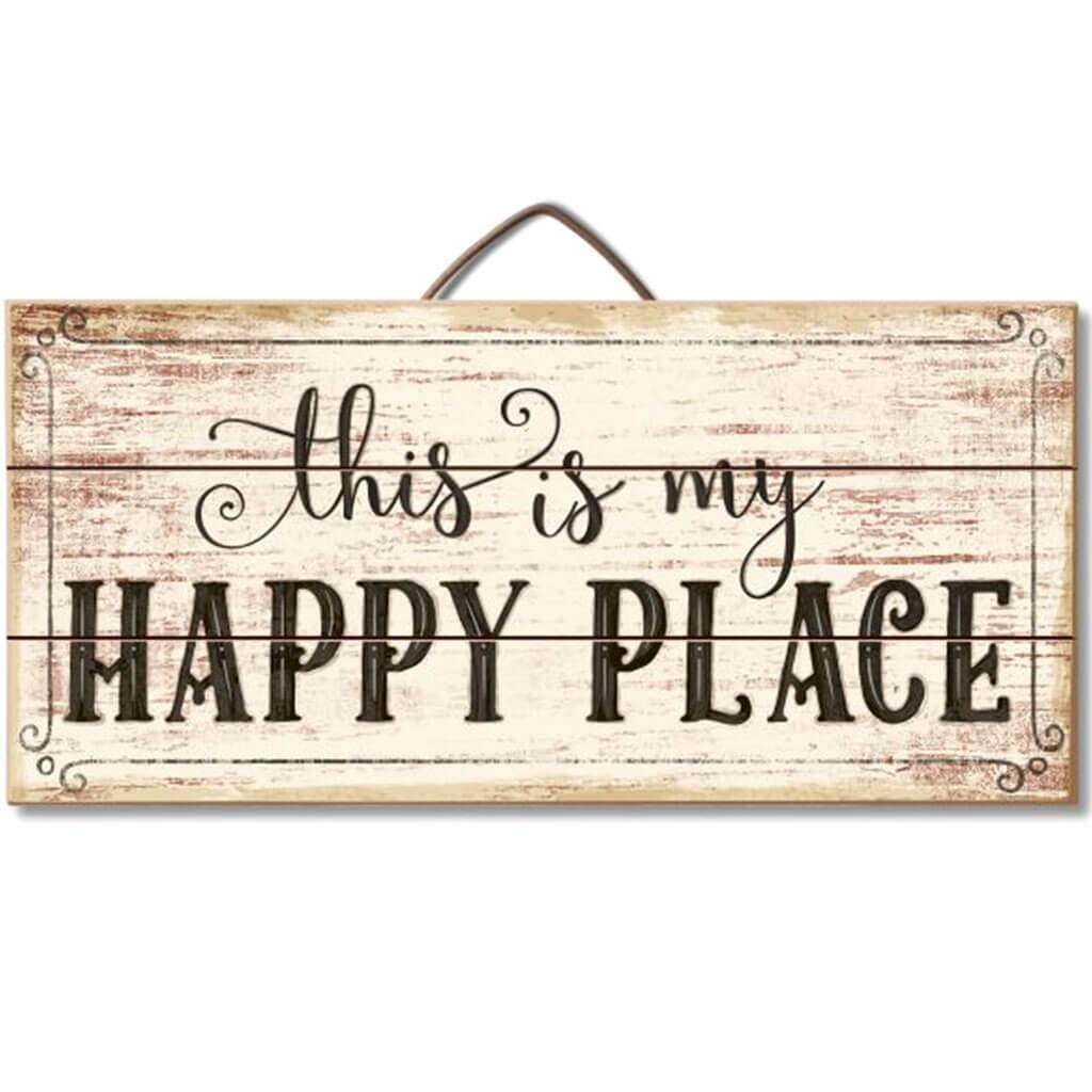 This Is My Happy Place Pallet Sign, 12in X 6in