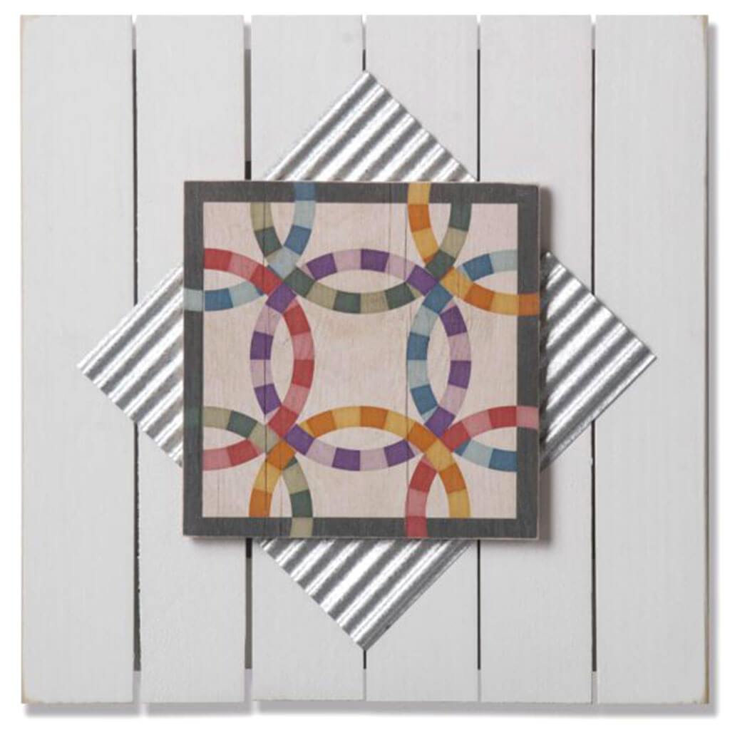 Double Wedding Ring Barn Art 12in x 12in