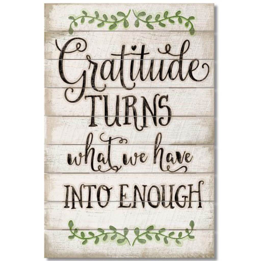 Gratitude Pallet Sign 12in X 18in