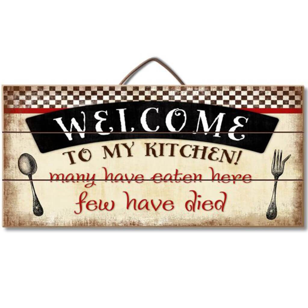 Welcome To My Kitchen Pallet Sign, 12in X 6in