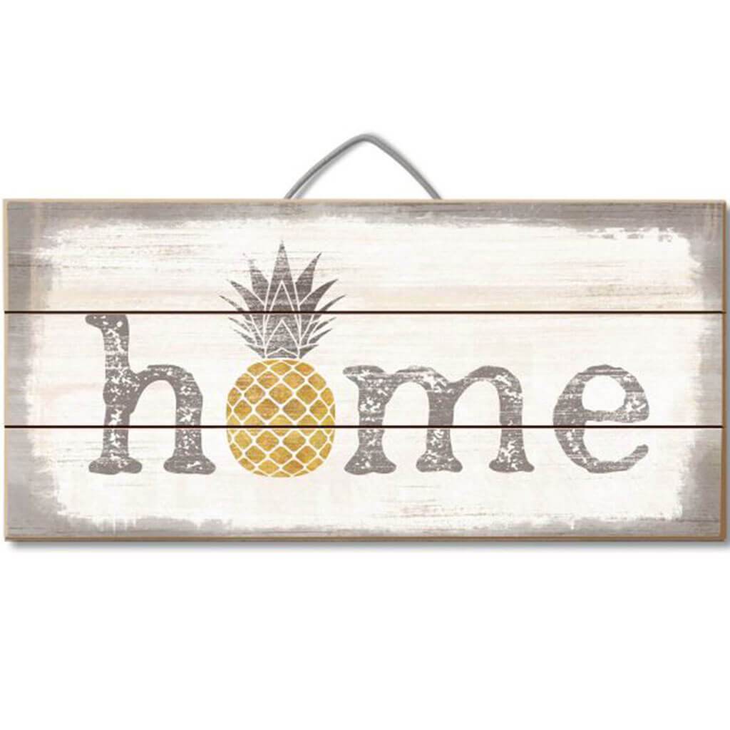 Home Pineapple Pallet Sign, 12in X 6in