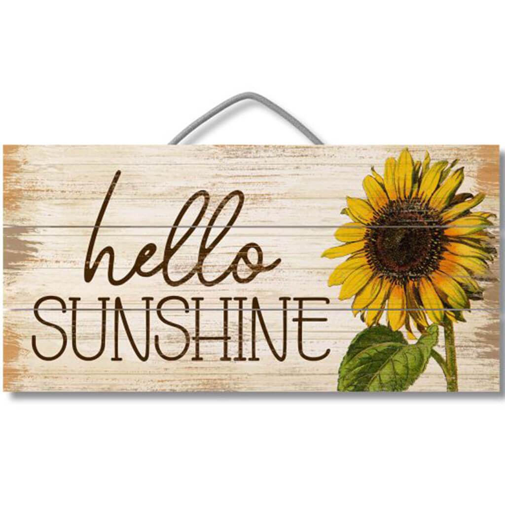 Hello Sunshine Pallet Sign, 12in X 6in