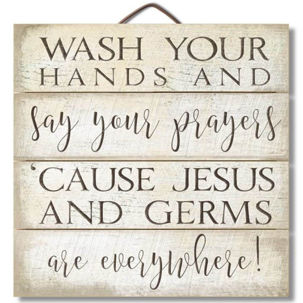 Wash Your Hands Pallet Sign 12in X 12in