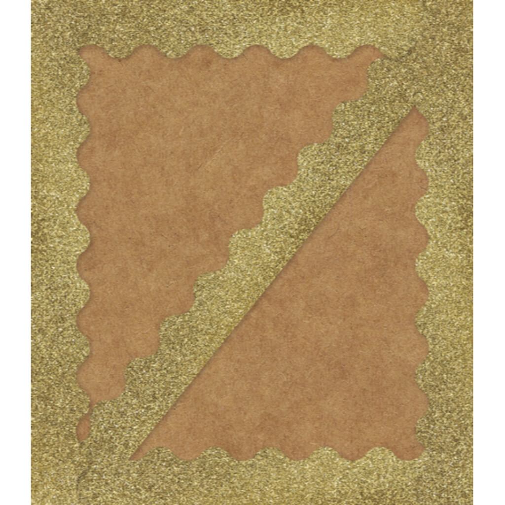 Gold Glitter Scalloped Borders