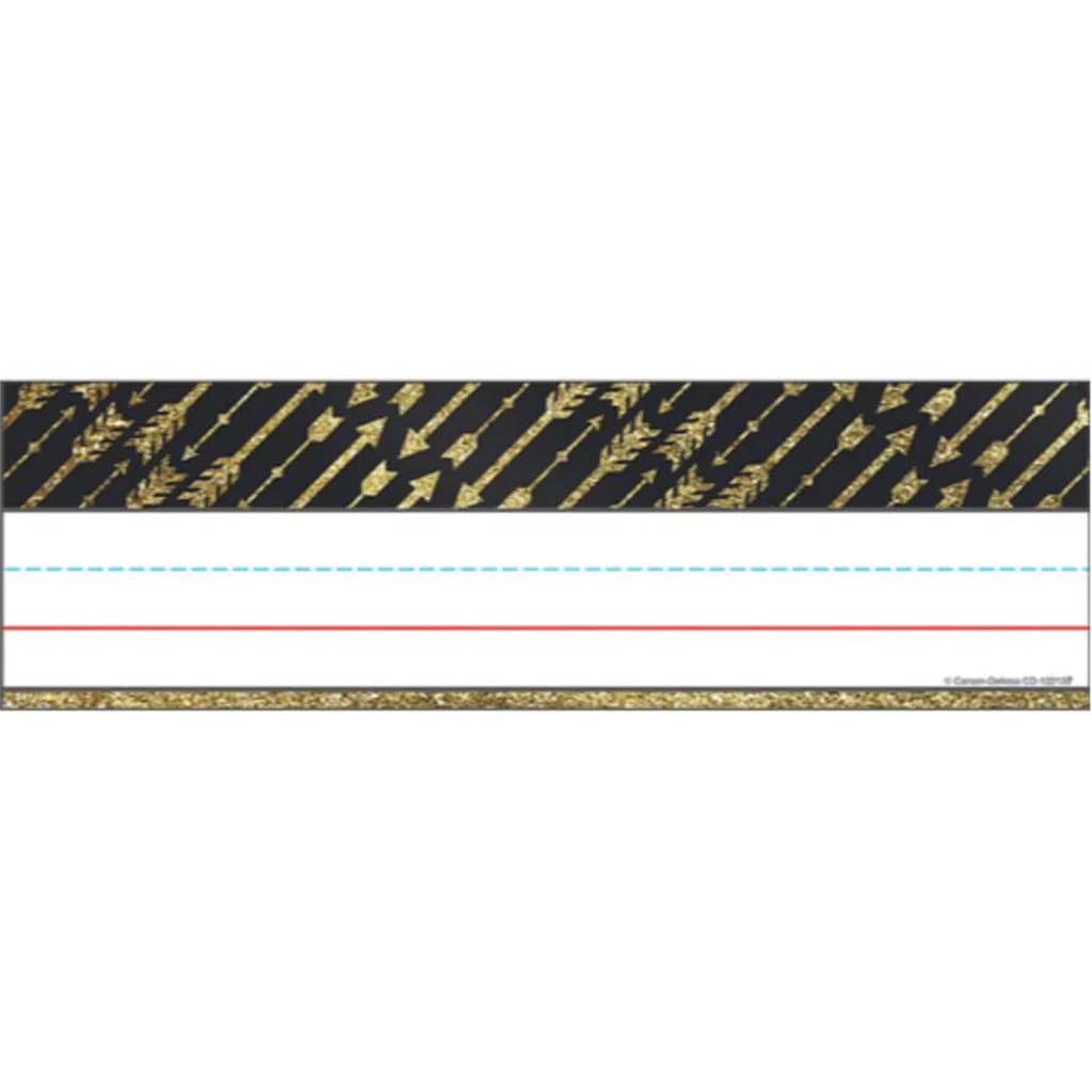 Gold Glitter Arrows Nameplates