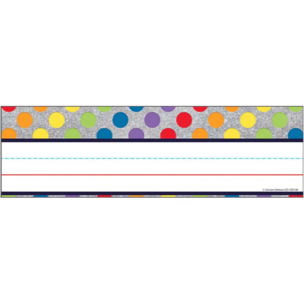 Rainbow Dots on Glitter Nameplates