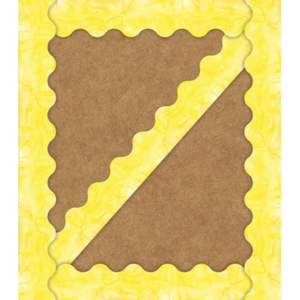 Watercolor Yellow Scalloped Borders