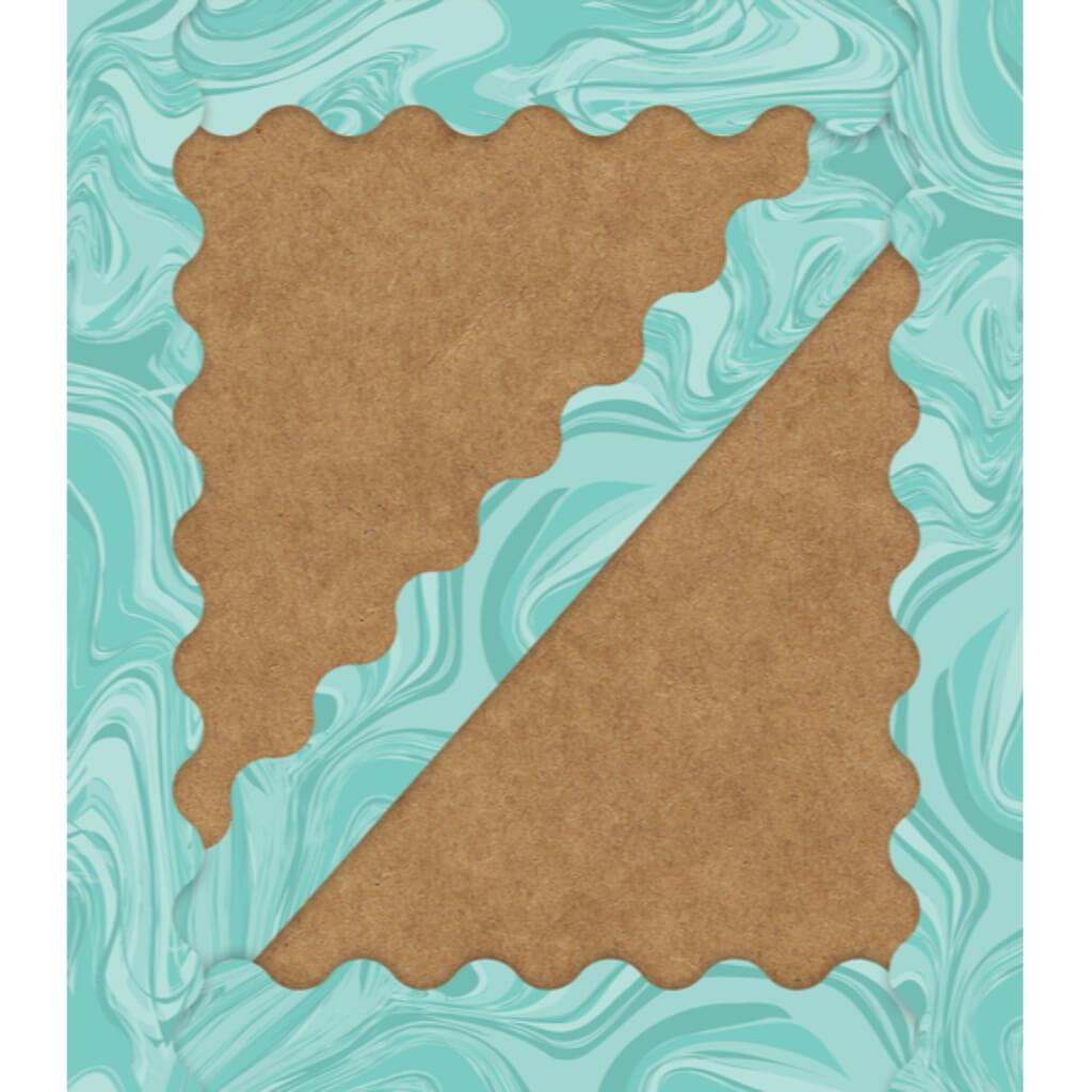 Teal Marble Borders