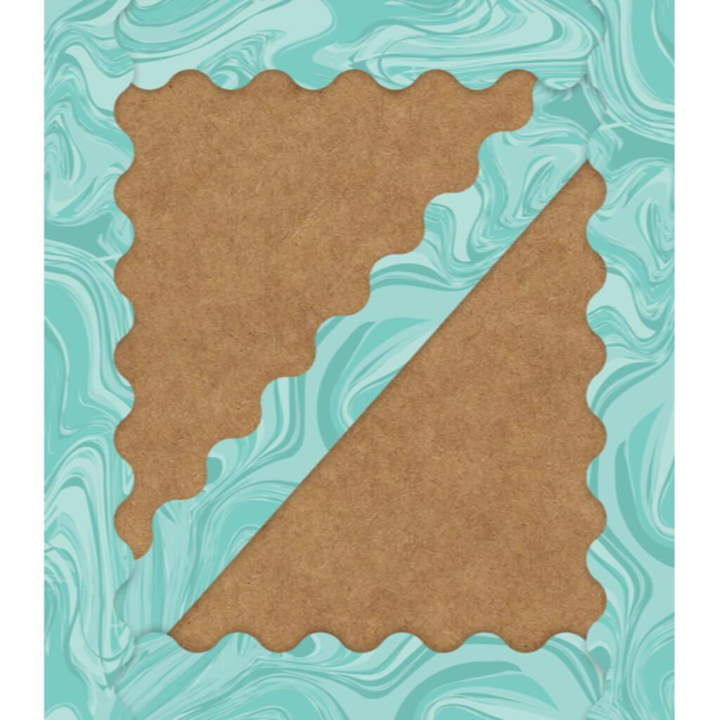 Teal Marble Borders