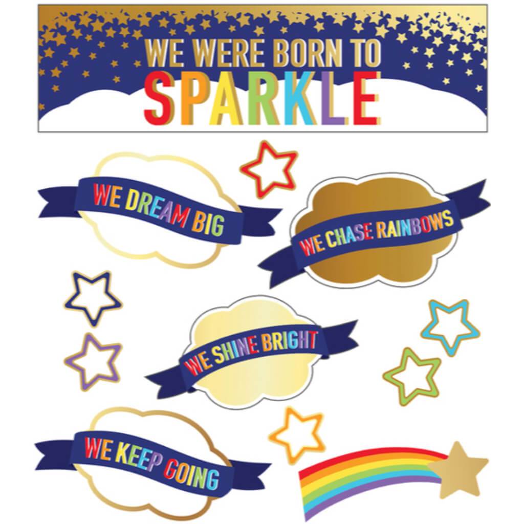 Sparkle Shine We Were Born to Sparkle Mini Bulletin Board Set