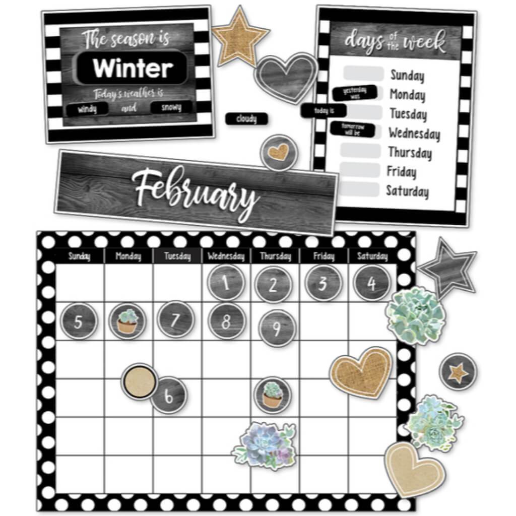 Simply Stylish Calendar Bulletin Board Set