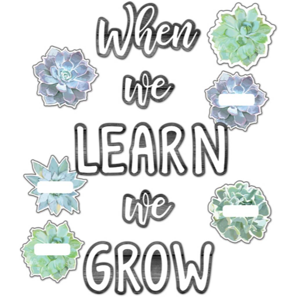 Simply Stylish When We Learn We Grow Bulletin Board Set