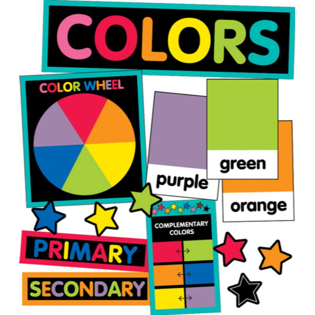 Just Teach Color Cards Mini Bulletin Board Set Grade PK-2