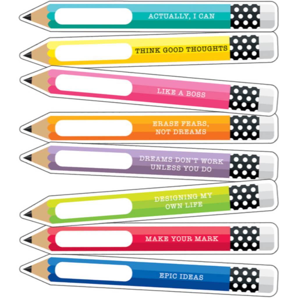 Motivational Pencils Colorful Cut-Outs