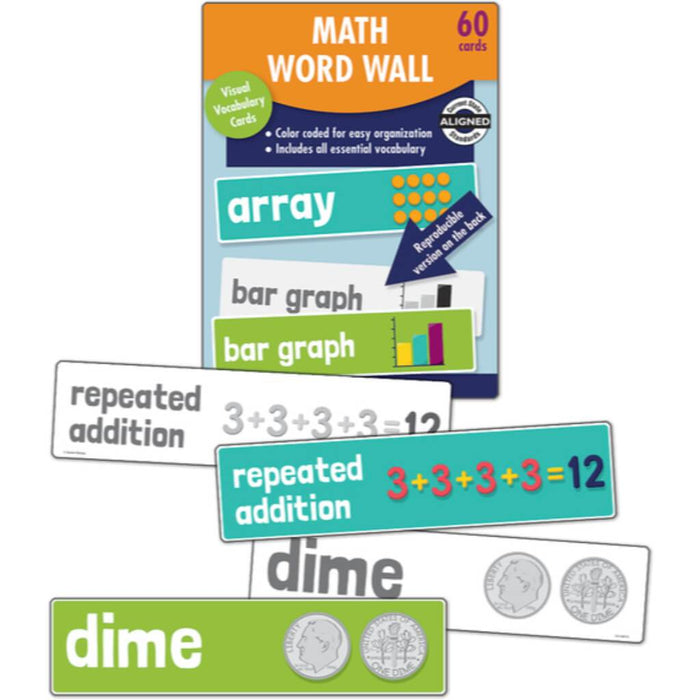 Math Word Wall Or 2 Games & Manipulatives