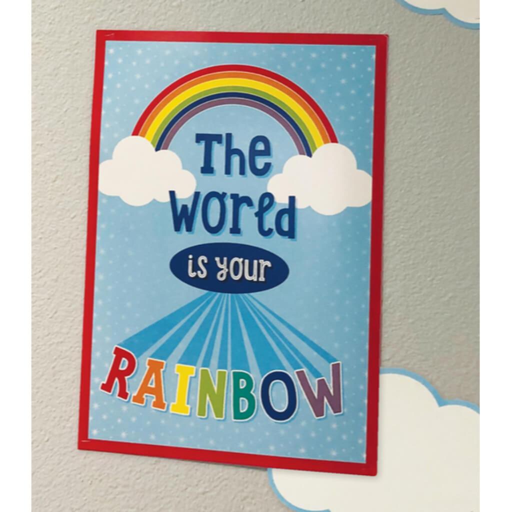 Hello Sunshine The World Is Your Rainbow Poster