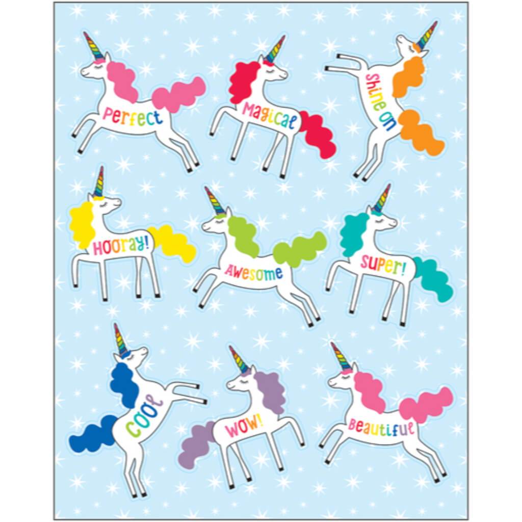 Hello Sunshine Unicorns Shape Stickers