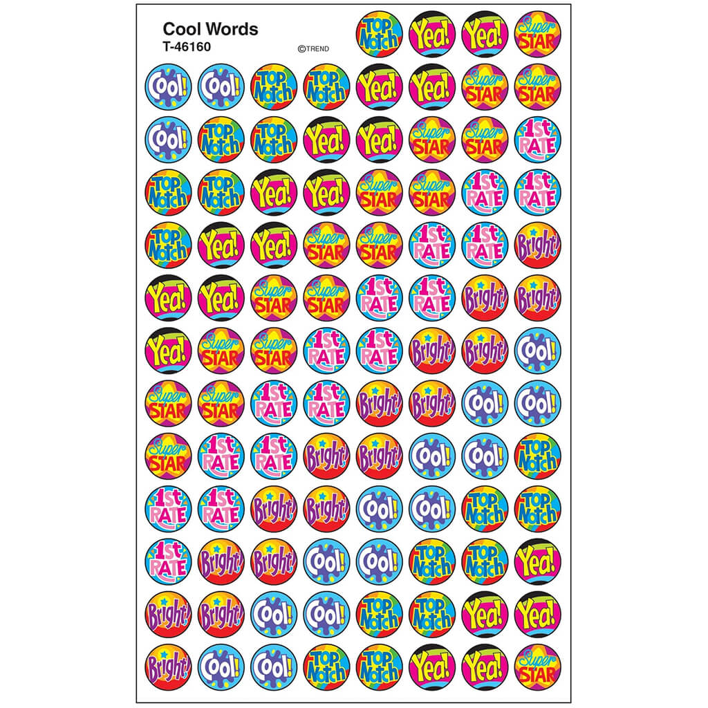 Cool Words SuperSpots Stickers