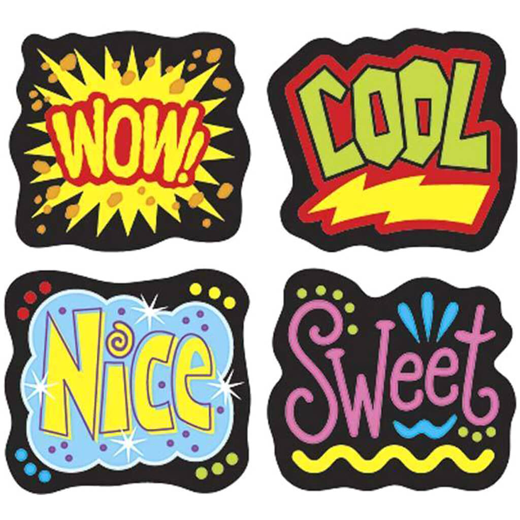 Cheerful Words superShapes Teacher Reward Stickers
