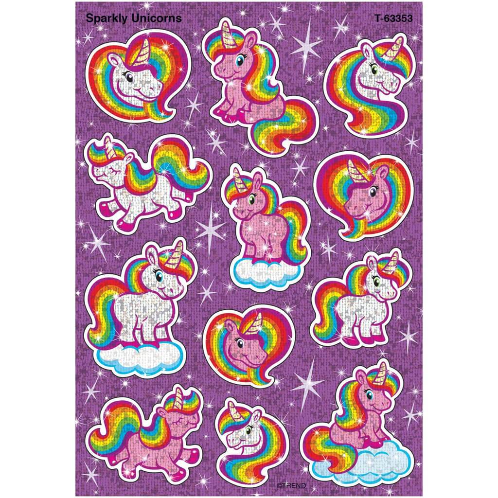 Sparkly Unicorns Sparkle Stickers 24ct