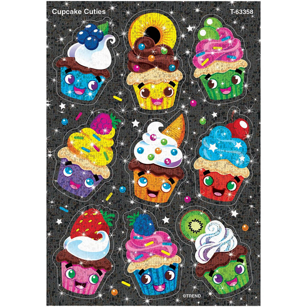 Cupcake Cuties Sparkle Stickers