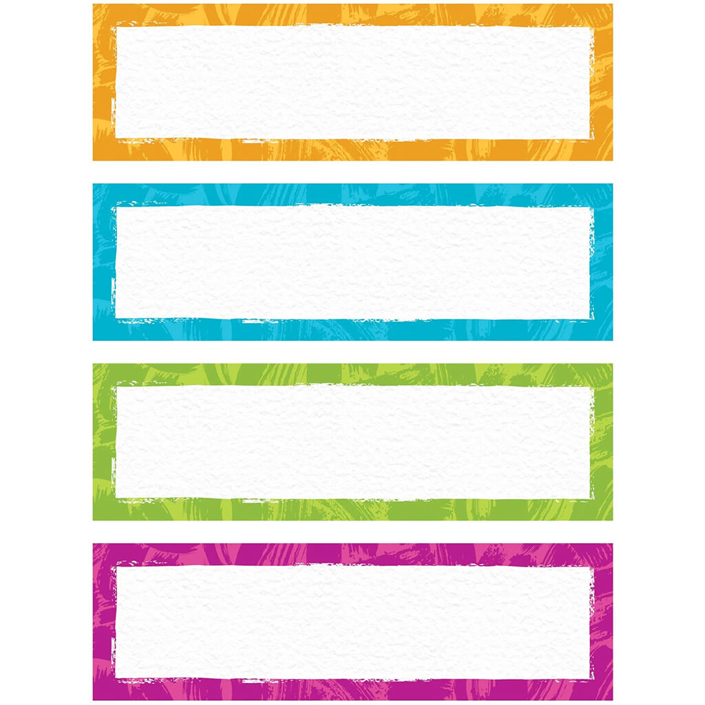 Color Harmony Paint Strokes Name Plates Variety Pack