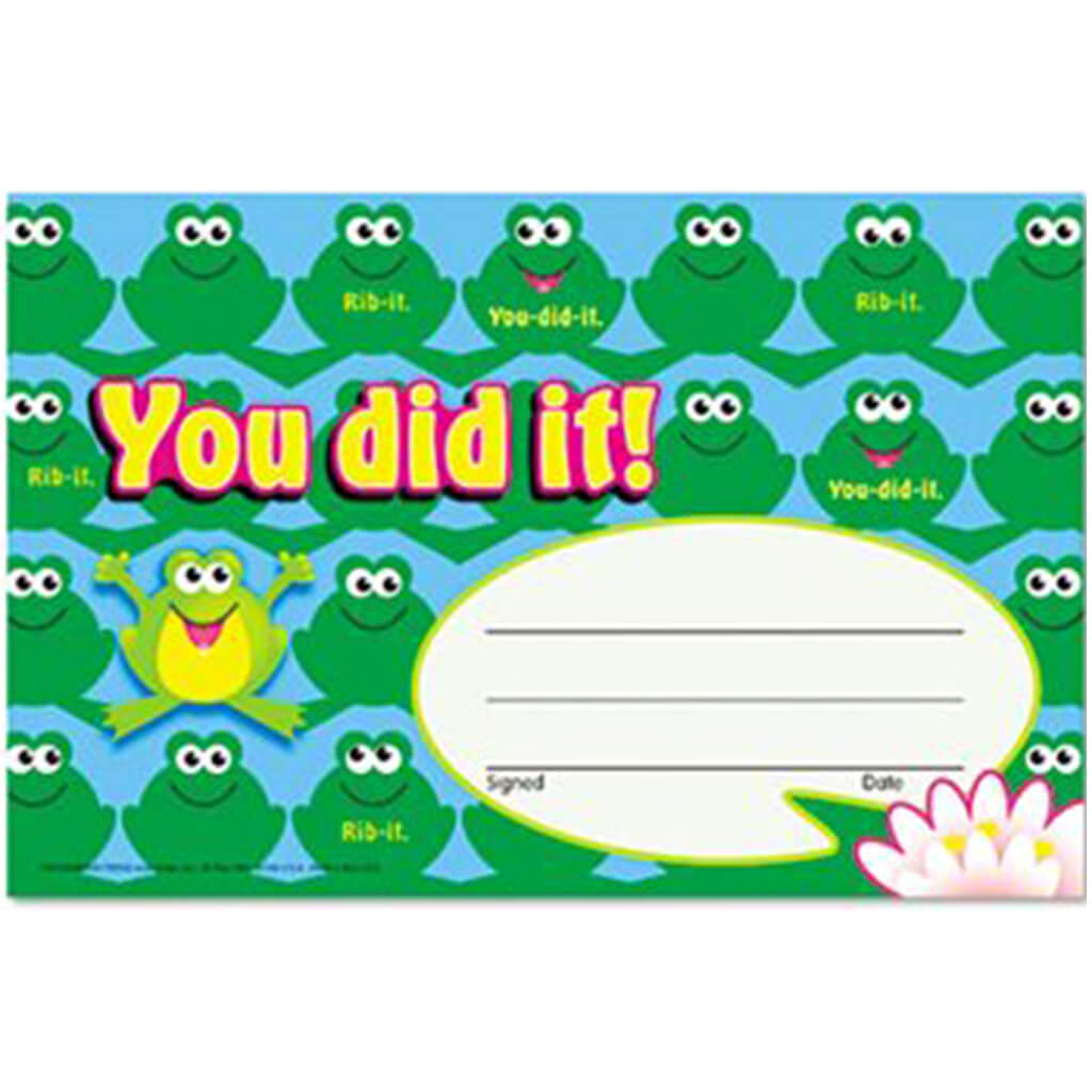 You Did It! Frogs Awards