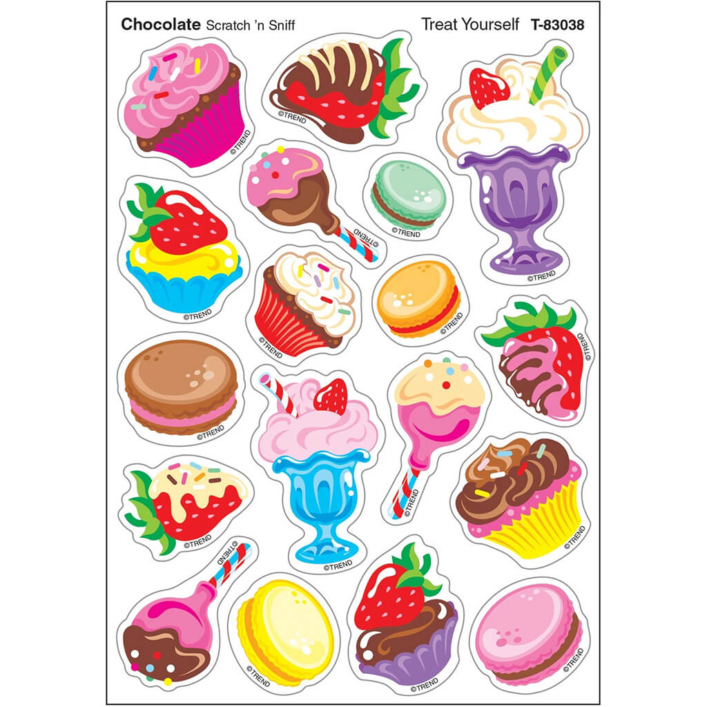 Treat Yourself, Chocolate scent Scratch &#39;n Sniff Stinky Stickers