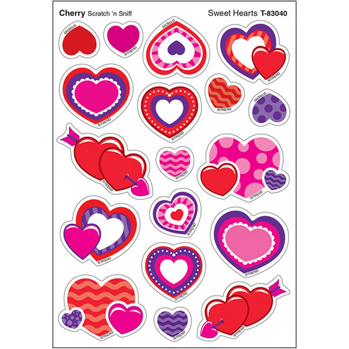 Sweet Hearts, Cherry scent Scratch 'n Sniff Stinky Stickers