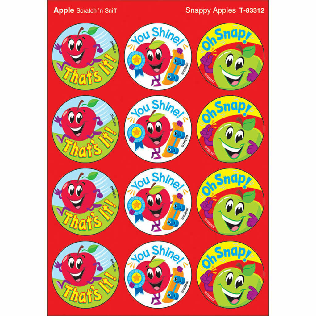 Snappy Apples, Apple scent Scratch &#39;n Sniff Stinky Stickers