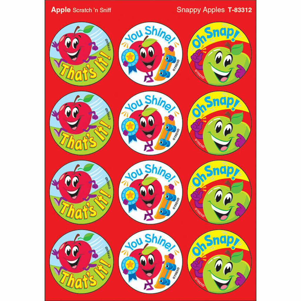 Snappy Apples, Apple scent Scratch 'n Sniff Stinky Stickers