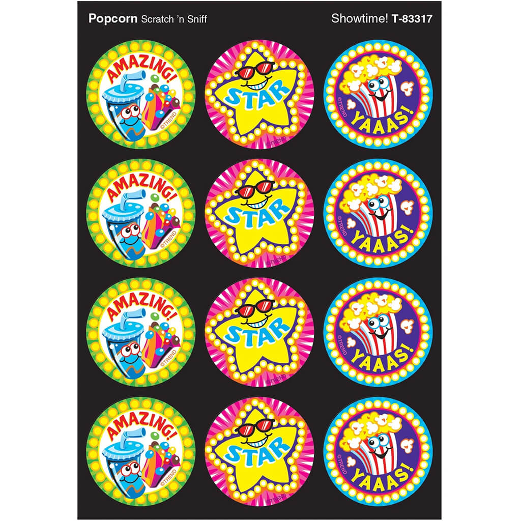 Showtime!, Popcorn scent Scratch 'n Sniff Stinky Stickers