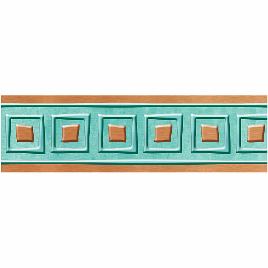I Love Metal Copper Squares Bolder Borders