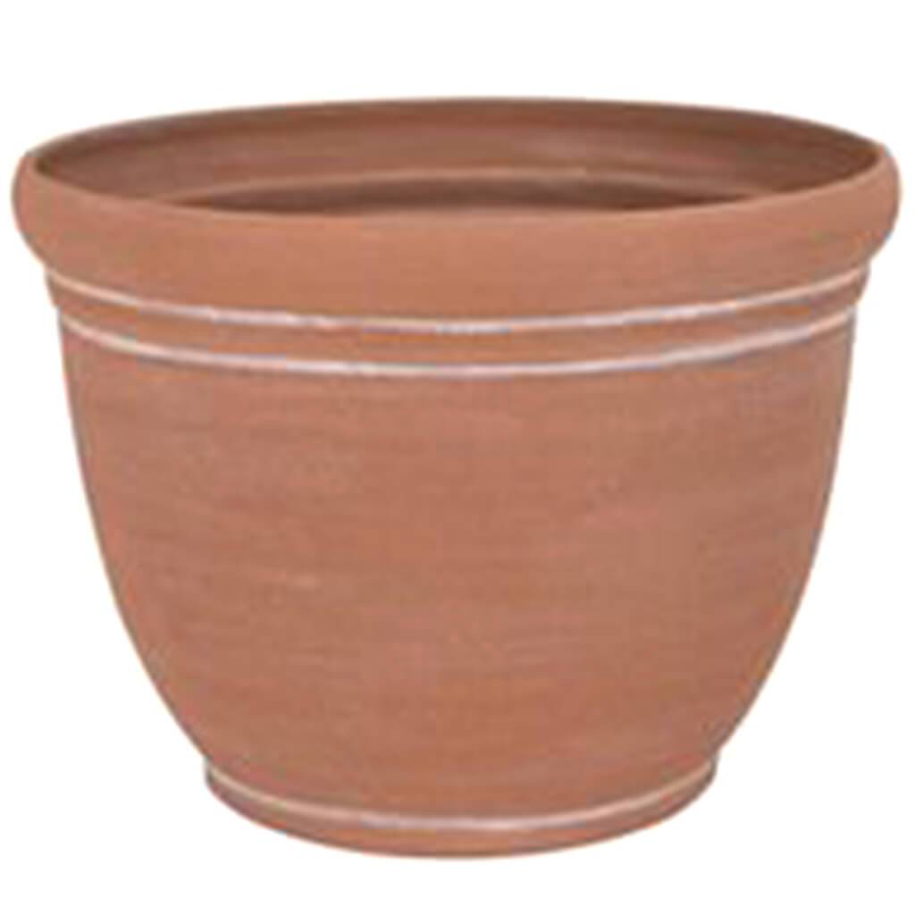 Resin planter Terra Cotta, 13in