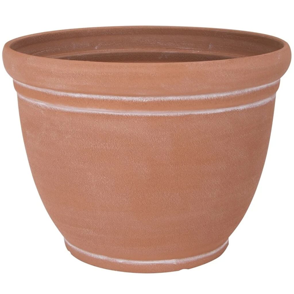 Resin planter Terra Cotta, 15in