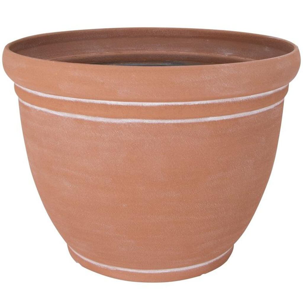 Resin planter Terra Cotta, 18in