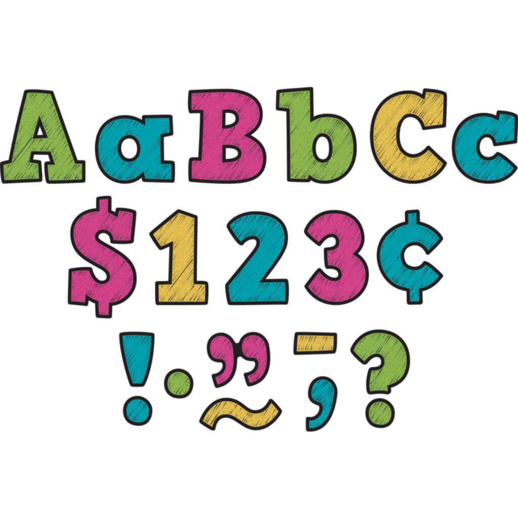 Chalkboard Brights Bold Block 3' Letters