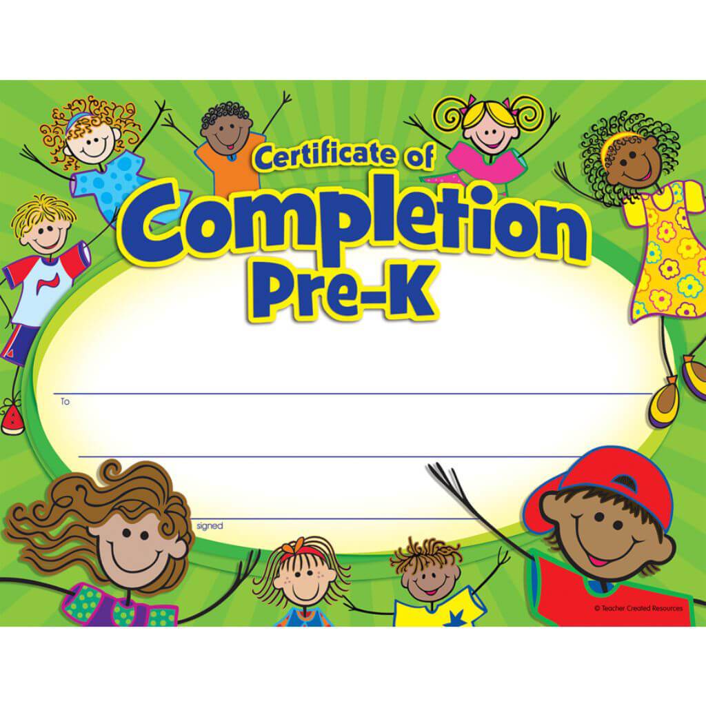 Certificate Of Completion Pre-K