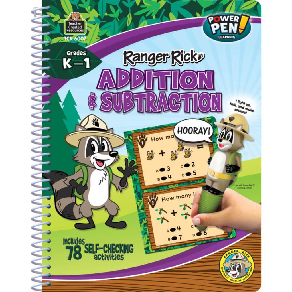 Power Pen Learning Book Ranger Rick Addition &amp; Subtrac