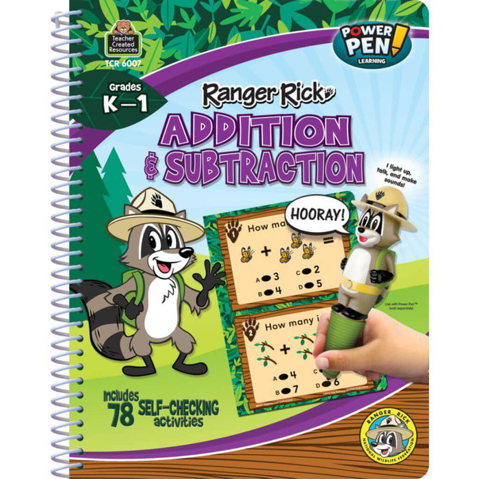 Power Pen Learning Book Ranger Rick Addition & Subtrac
