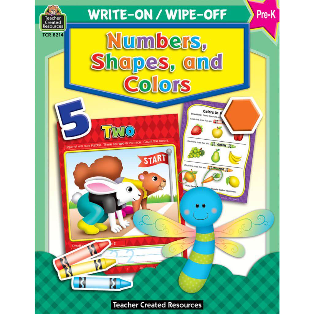 Write-On Wipe-Off Book Numbers, Shapes And Colors