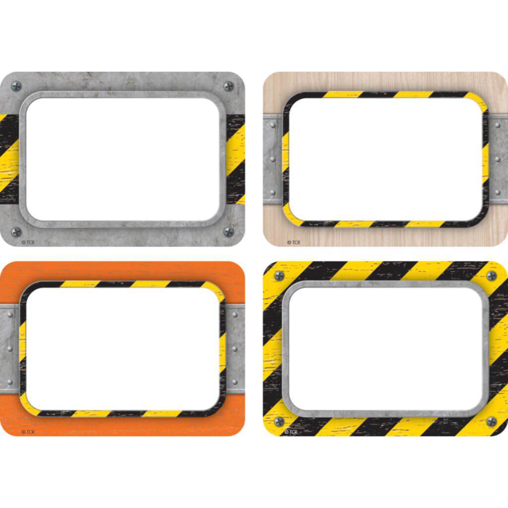 Under Construction Name Tags/ Labels - Multi-Pack