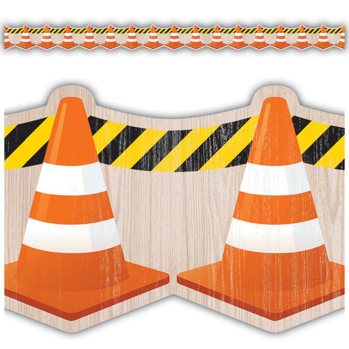 Cones Die-Cut Border Trim Under Construction