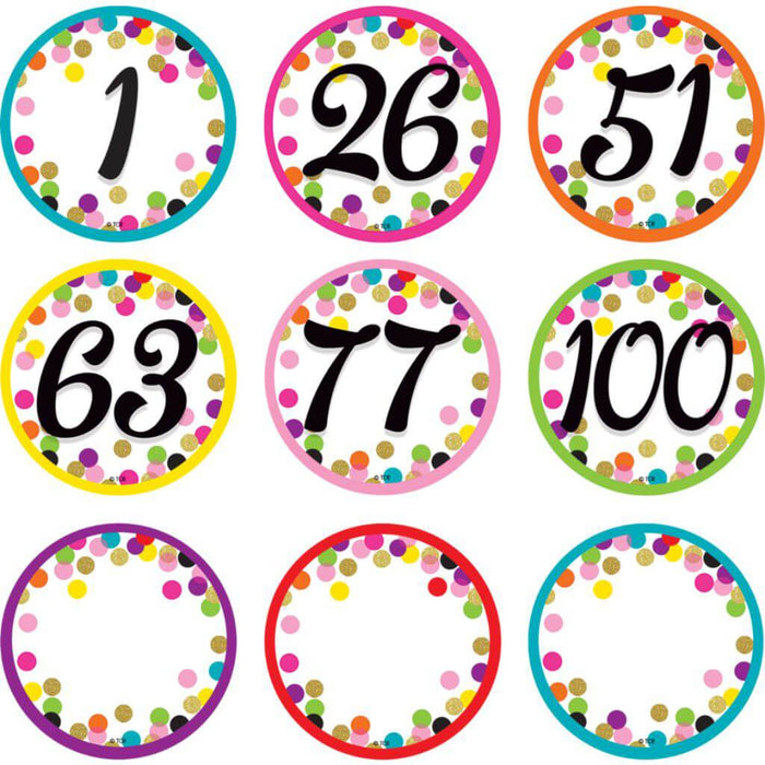 Confetti Number Cards