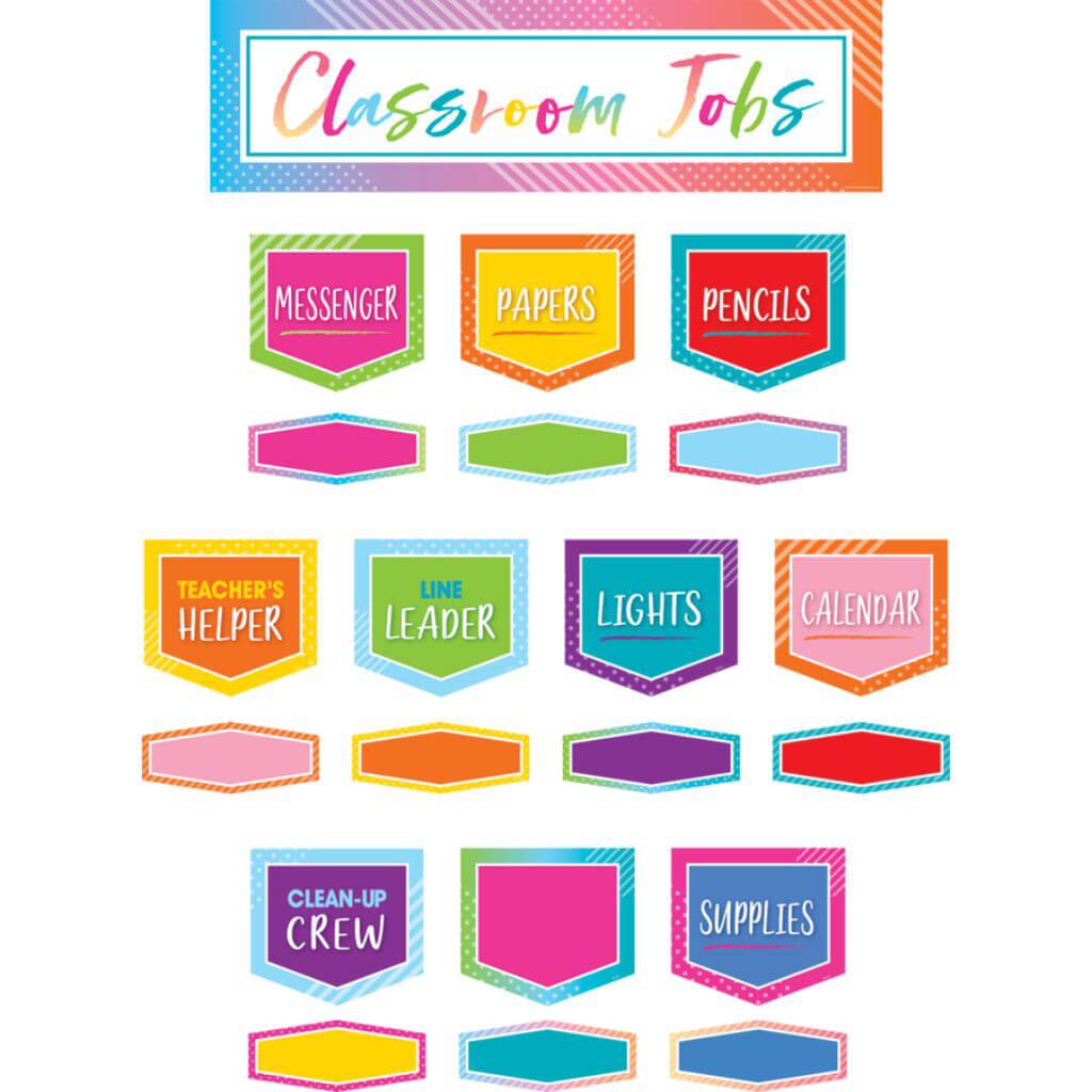 Classroom Jobs Mini Bulletin Board Colorful Vibes
