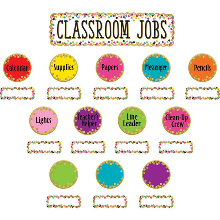Classroom Jobs Mini Bulletin Board Confetti